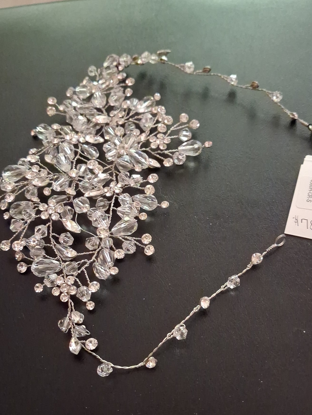 Silver Clear Crystal Hair Vine Headpiece - Elegant Bridal Accessory
